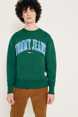 tommy jeans green sweatshirt