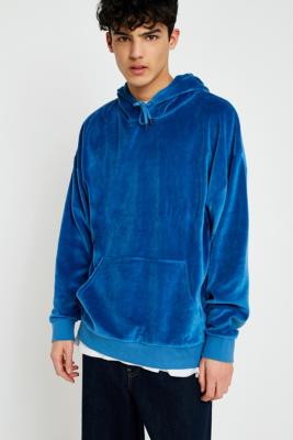 blue velvet hoodie mens