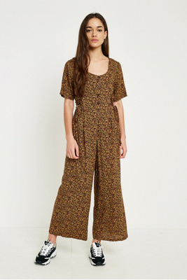 urban outfitters leopard jumpsuit