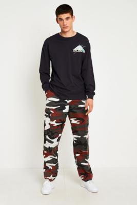 red camo trousers mens