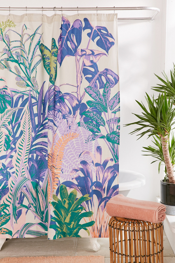 Saskia Pomeroy Plants Shower Curtain Urban Outfitters 2019