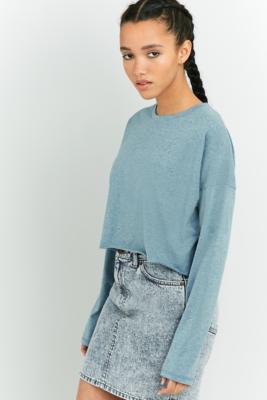 Bdg Batwing Long Sleeve Cropped Top Urban Outfitters