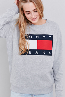 tommy grey sweatshirt womens