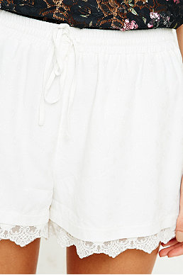 Cooperative Jacquard Lace Shorts in White
