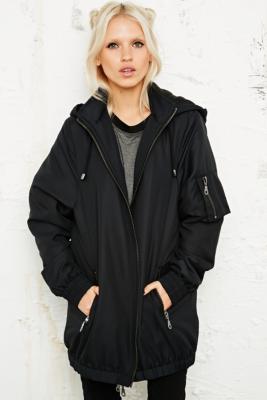 Sparkle  Fade Bomber Parka Jacket - Urban Outfitters