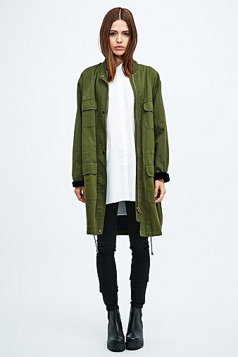 BDG Parka Jacket in Khaki - Urban Outfitters
