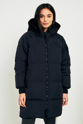 adidas originals black long puffer jacket