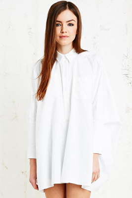 MM6 - Robe chemise ample blanche