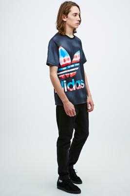 Adidas Trefoil Tie-Dye Tee in Charcoal