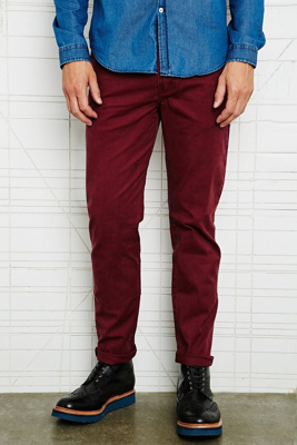 burgundy skinny chinos