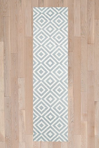 Teppich mit Diamantmuster in Grau, 2 x 8 Fuß Urban Teppich mit Diamantmuster in Grau, 2 x 8 Fuß Urban