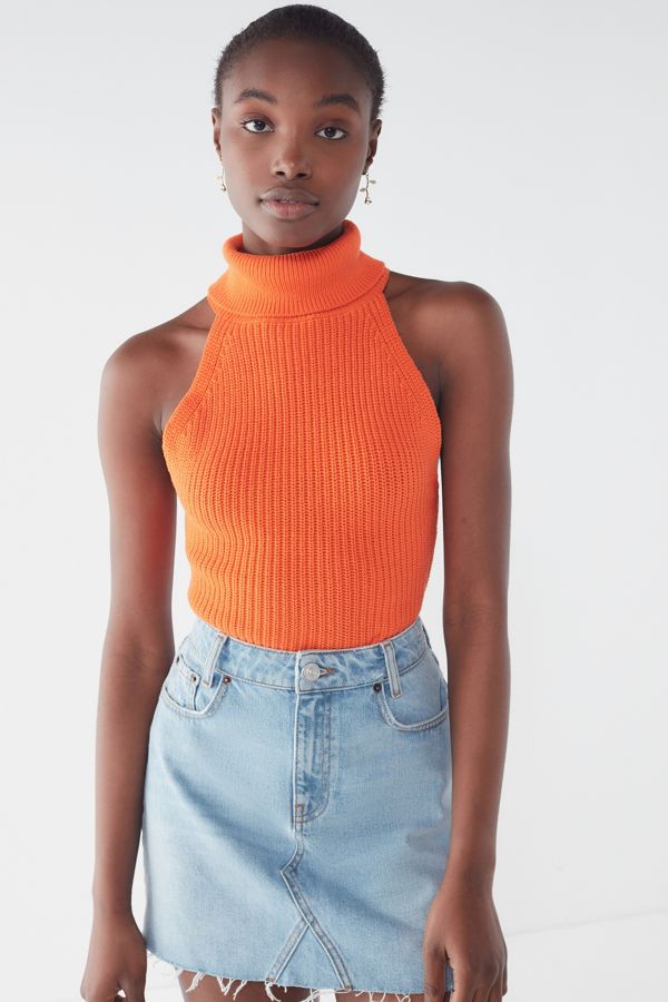 UO Jenna Sleeveless Turtleneck Jumper Urban Outfitters UK