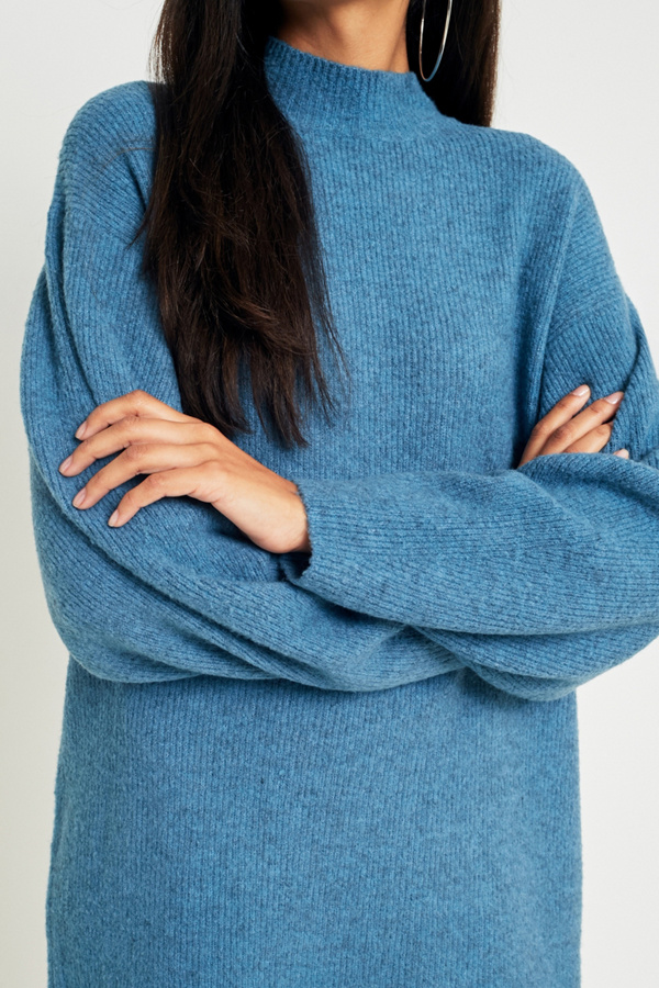 BDG Balloon Sleeve Funnel Neck Jumper Dress Urban Outfitters