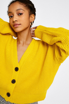 urban outfitters yellow cardigan