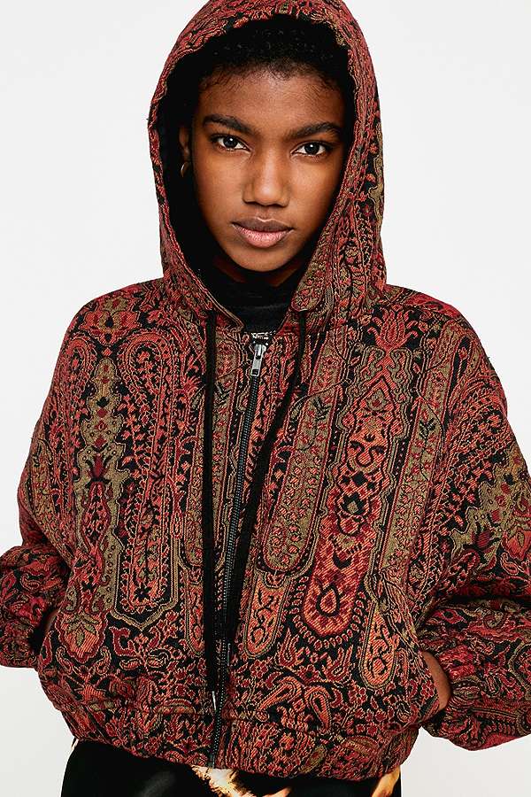 UO Tapestry Crop Jacket | Urban Outfitters UK