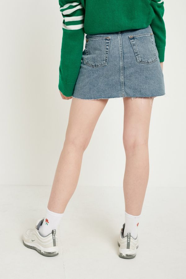 BDG Vintage Blue Notched Denim Mini Skirt | Urban Outfitters