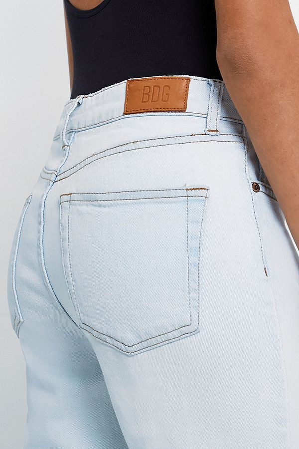 BDG Kick Flare Super Bleach High-Rise Cropped Jeans | Urban Outfitters