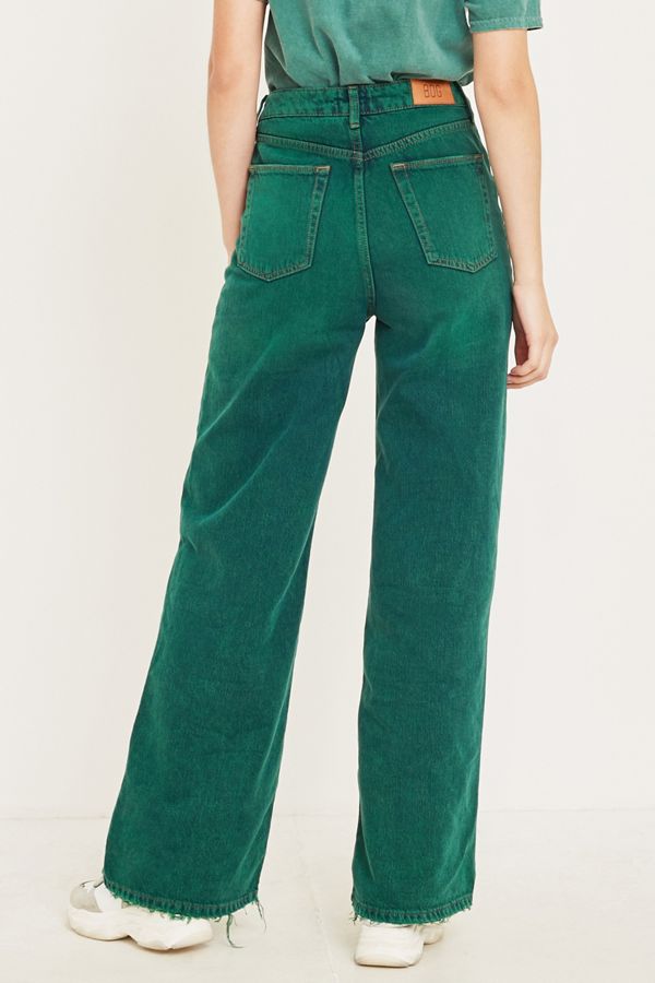 BDG Overdyed Green Puddle Jeans Urban Outfitters UK