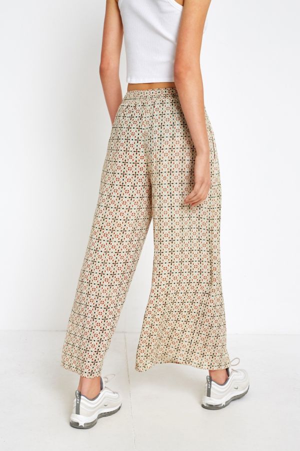 UO Beach Geometric Wrap Culottes | Urban Outfitters