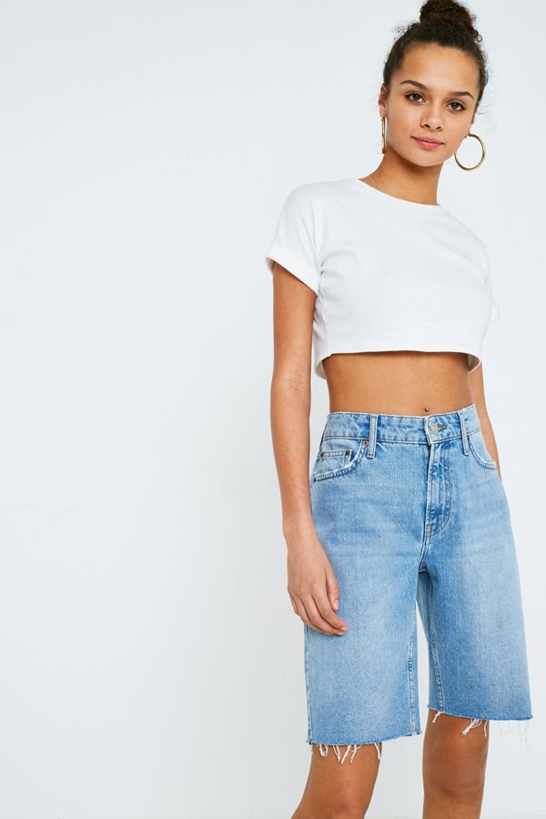 BDG Jessye Blue Denim Board Shorts Urban Outfitters