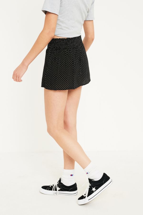 UO Mini Polka Dot Shirred Shorts | Urban Outfitters