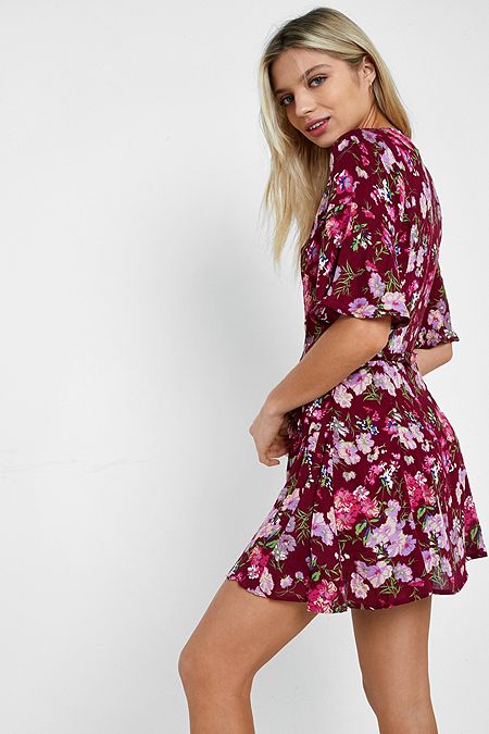 UO Daydream Floral Button-Through Dress