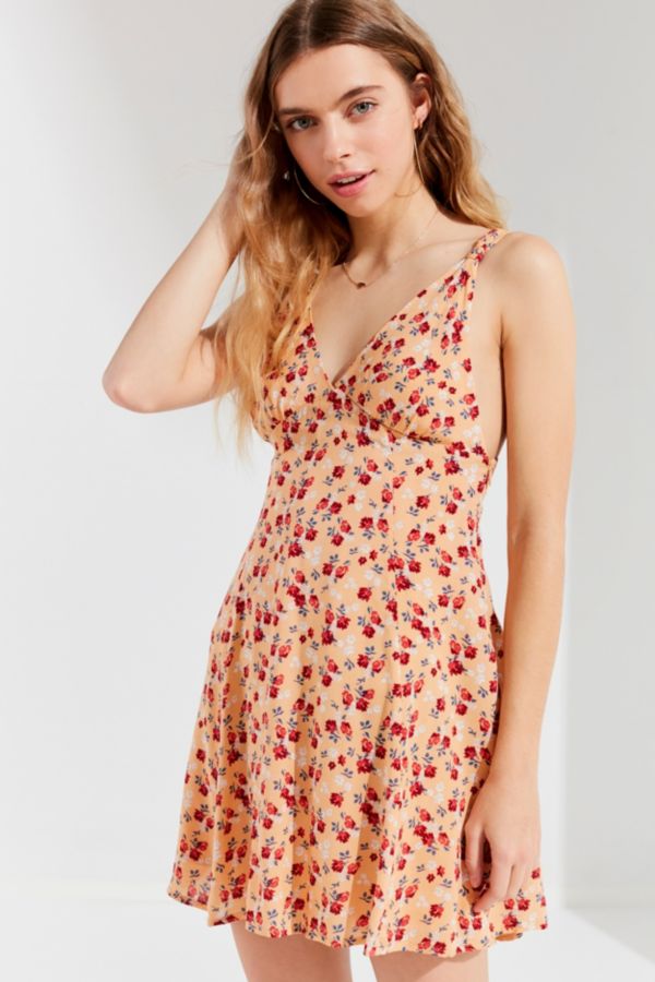 UO Evelyn Empire Waist Mini Dress | Urban Outfitters
