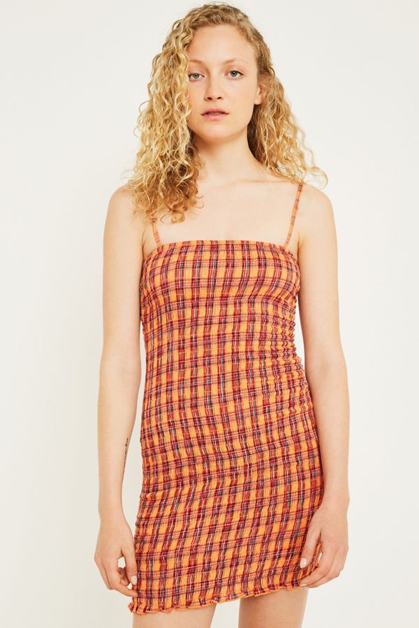 Smocked Printed Tube Dress