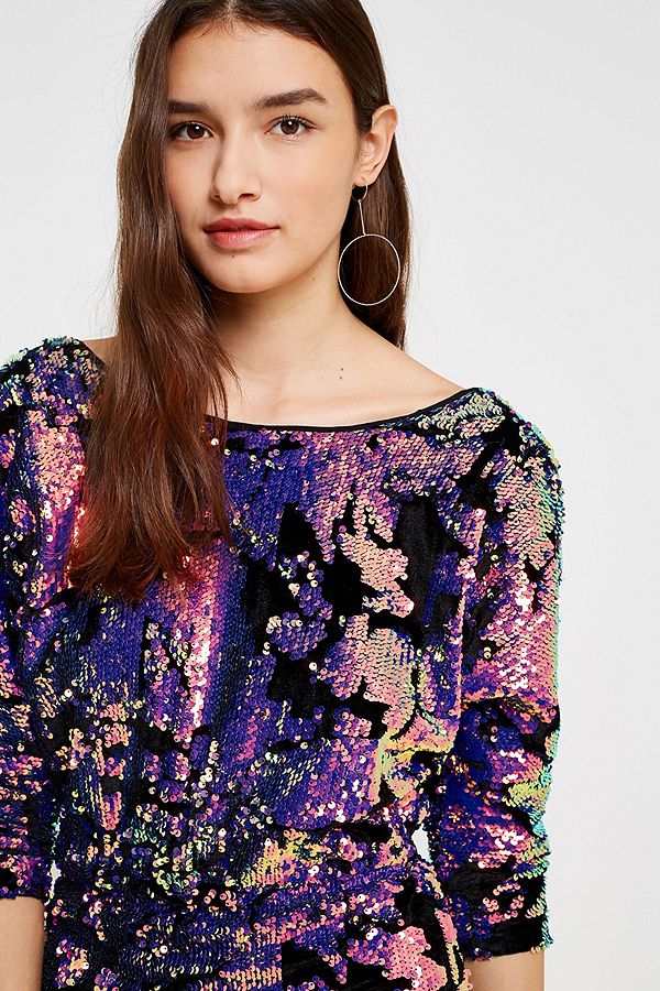 UO Magic Sequin Dolman Dress | Urban Outfitters