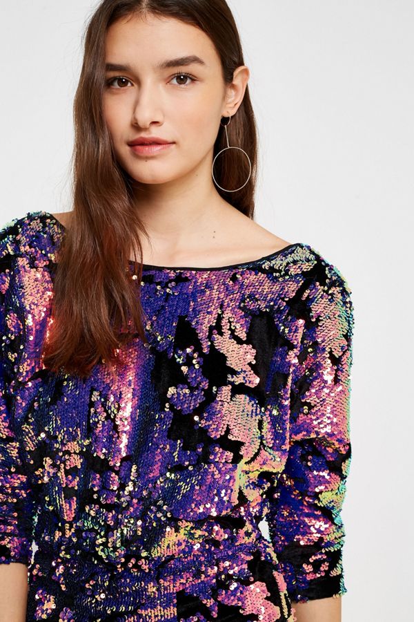 UO Magic Sequin Dolman Dress Urban Outfitters