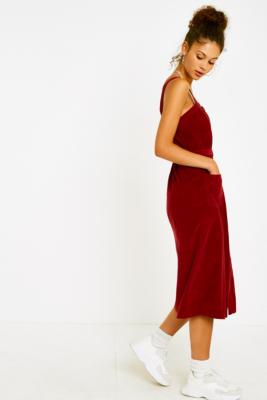 uo cordelia corduroy midi dress