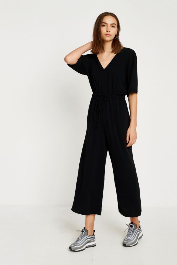UO V-Neck Culotte Jumpsuit | Urban Outfitters