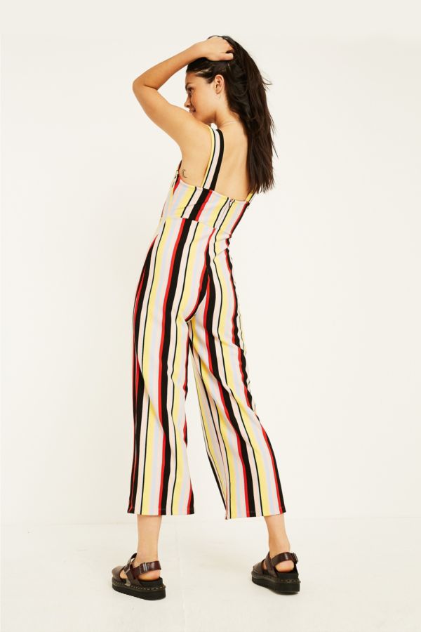 UO Delany Rainbow Stripe Jumpsuit | Urban Outfitters