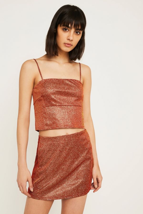 Uo Moonbeam Metallic Cami Top Urban Outfitters 7889