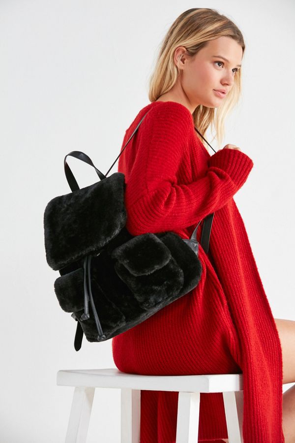 Ella Faux Fur Backpack Urban Outfitters