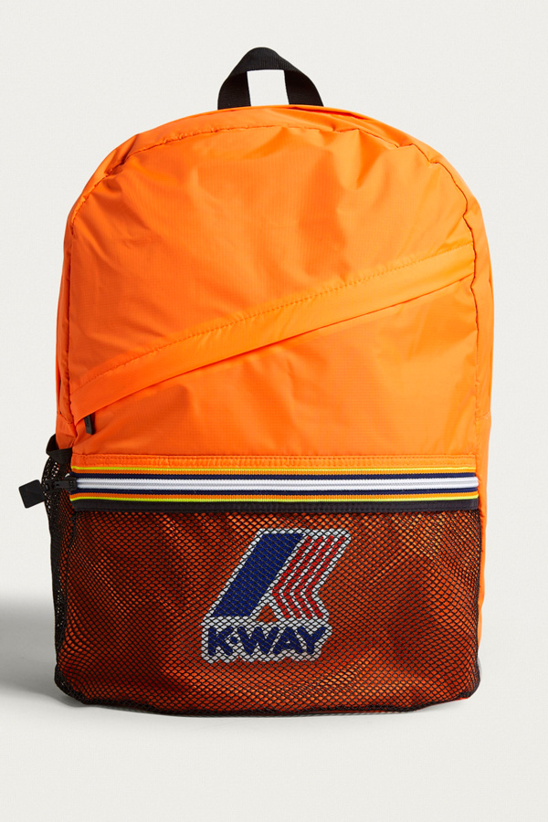 KWay Orange Packable Backpack Urban Outfitters UK