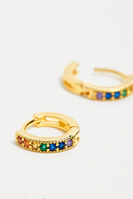 Five And Two Jewellery Dallas Rainbow Hoop Earrings