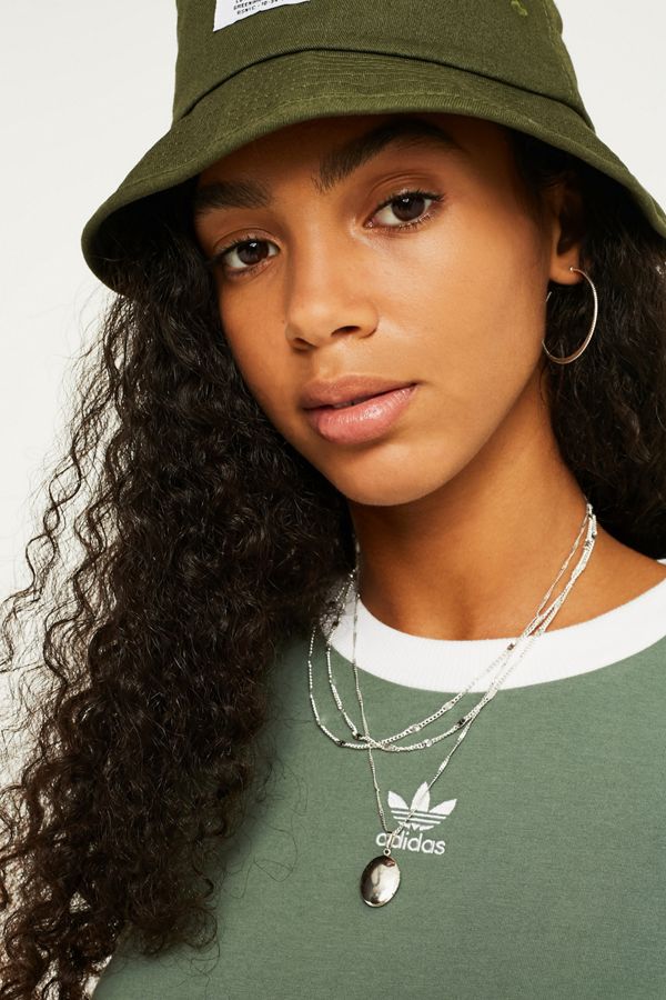 adidas Originals Khaki 3Stripe LongSleeve TShirt Urban Outfitters