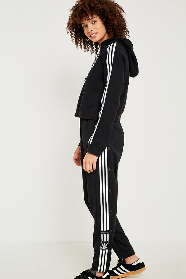 adidas Originals 3-Stripe Cropped Hoodie | Urban Outfitters
