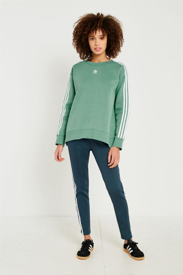 adidas Originals - Sweat vert Ã  3 bandes | Urban Outfitters