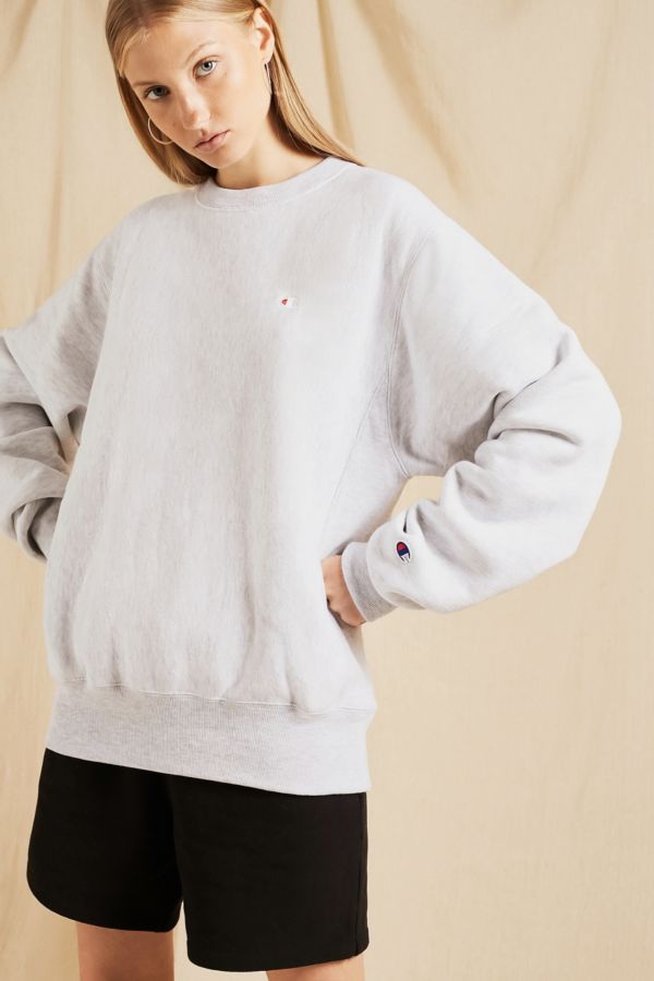 Champion Grey Crew Neck Sweatshirt | Urban Outfitters