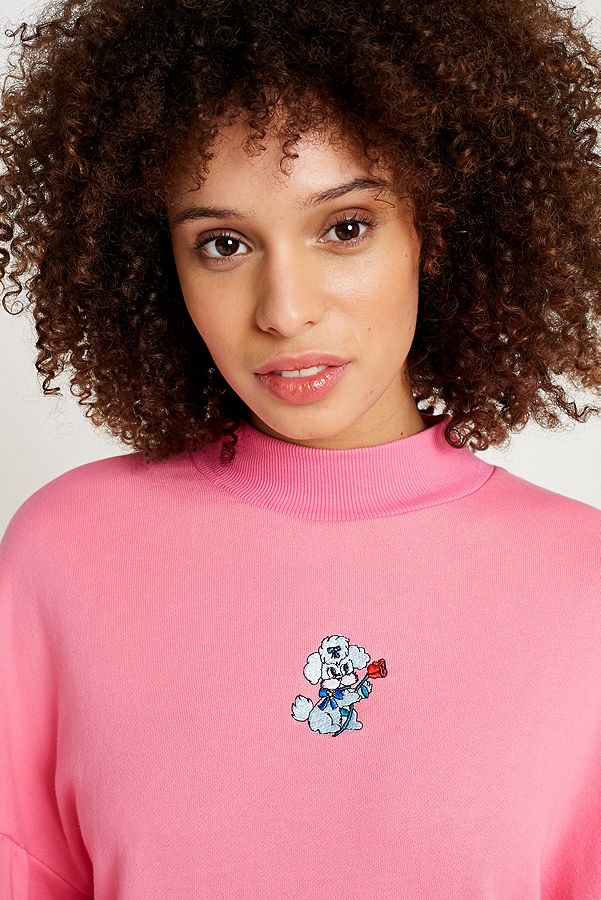 Lazy Oaf Puppy Frills Pink Jumper | Urban Outfitters