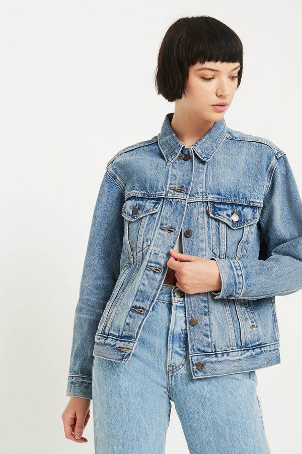 Levi’s Indigo ExBoyfriend Denim Trucker Jacket Urban Outfitters