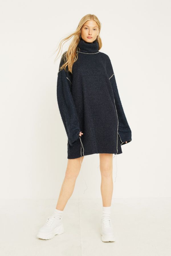 MM6 Sparkling Navy Knit Dress Urban Outfitters UK