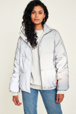 calvin klein reflective bomber jacket