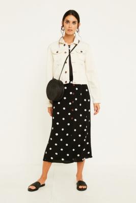 free people polka dot skirt