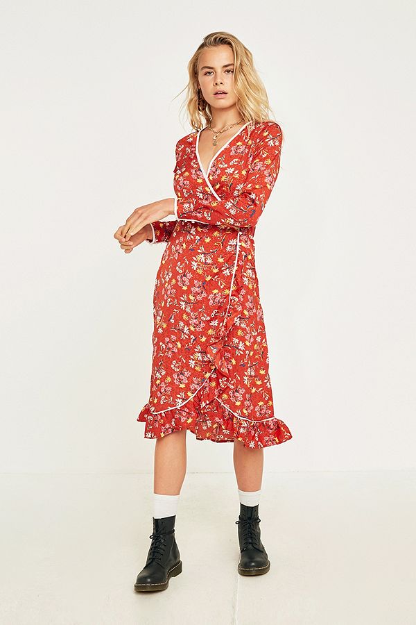 Free People Covent Garden Floral Midi Dress | Urban Outfitters UK