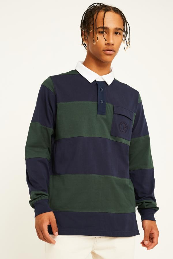 Orsman Striped Green Rugby Shirt | Urban Outfitters