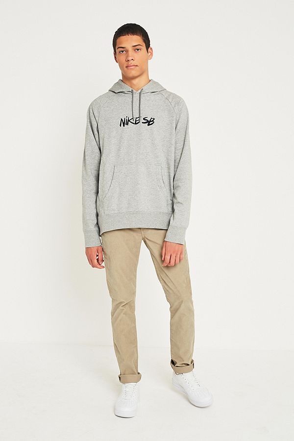Nike SB Everett Grey Quilt Hoodie | Urban Outfitters