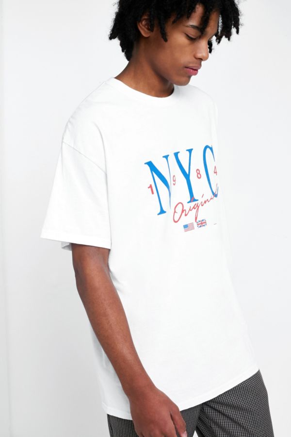 UO NYC Washed White T-Shirt | Urban Outfitters